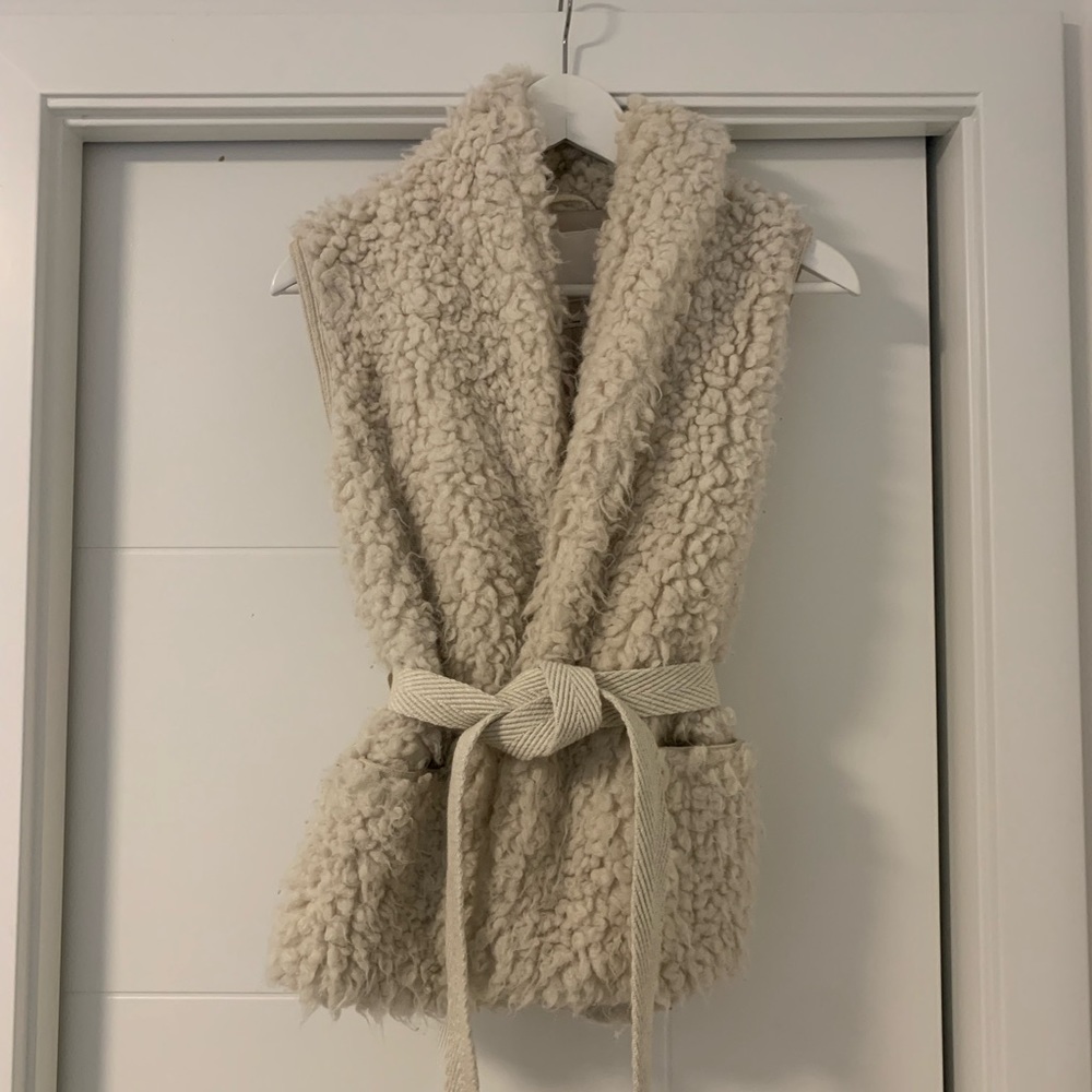 Aritzia furry chic vest